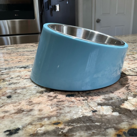 Bowl Cats Dogs Mess Free 15 Slanted And Design Super Tilted Angle Cup Degree - Picture 1 of 3